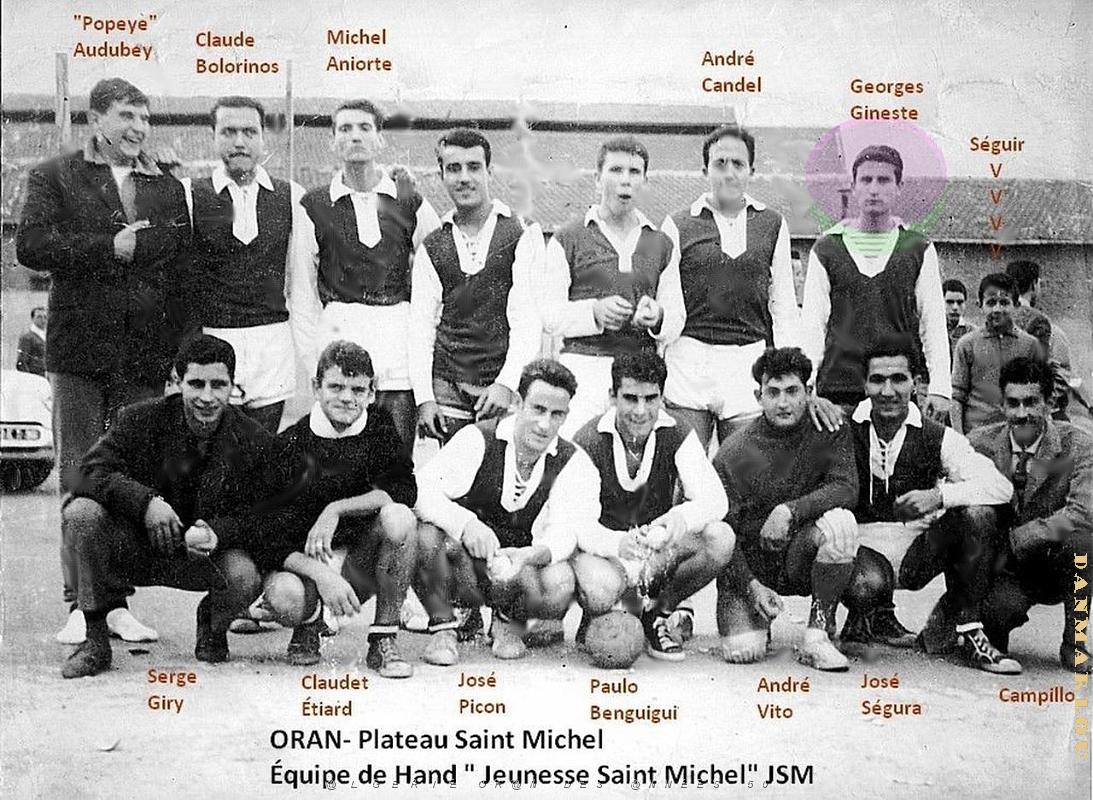 Oran - Plateau Saint-Michel -  Equipe Hand JSM - 1959.jpg